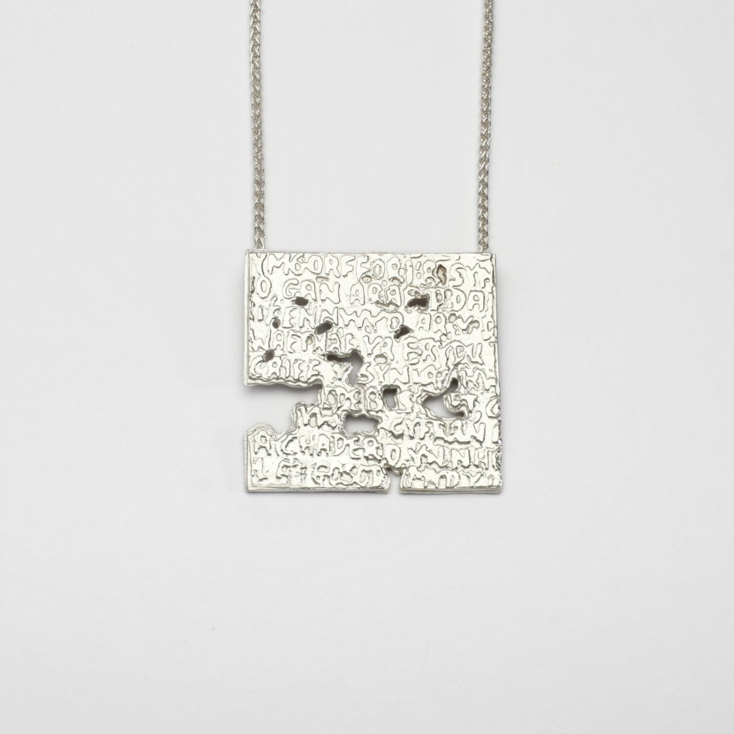 Fragile Form Silver Pendant 2