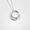 Solitaire: Small Silver Necklace with Amethyst
