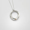 Solitaire: Small Silver Necklace with Citrine