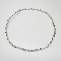 Swarovski & Pearl twist silver necklace by Natalie Vardey