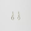 Triple loop & white pearl stud earrings by Natalie Vardey