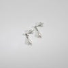 White pearl & swarovski stud earrings by Natalie Vardey