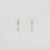 White pearl & swarovski stud earrings by Natalie Vardey