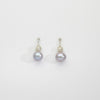 Grey pearls & bound bead stud earrings by Natalie Vardey