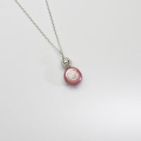 Rose coin pearl & bound bead pendant by Natalie Vardey