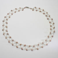 2 row small lilac pearl necklace by Natalie Vardey