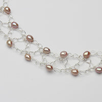 2 row small lilac pearl necklace by Natalie Vardey