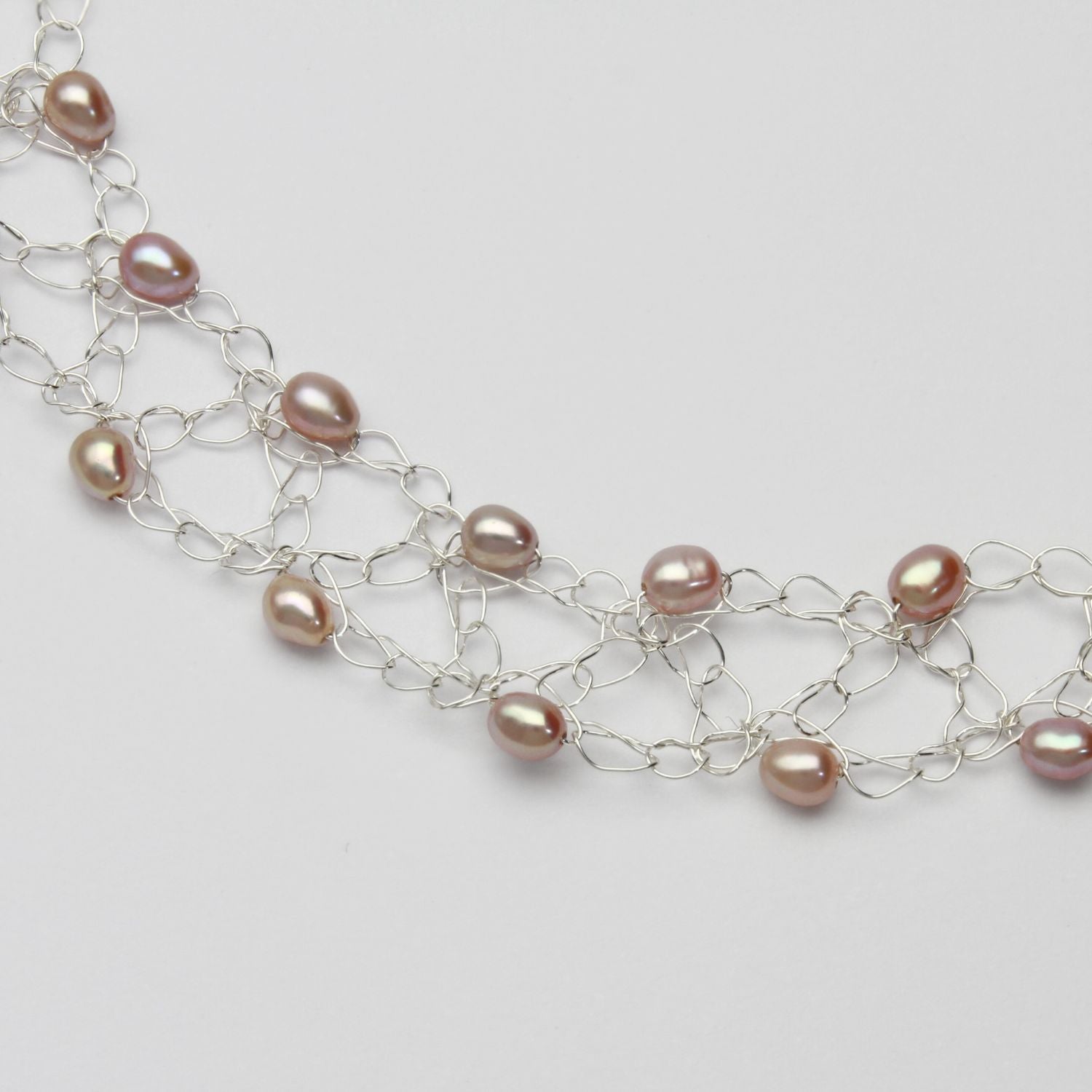 2 row small lilac pearl necklace by Natalie Vardey