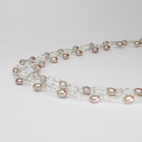 2 row small lilac pearl necklace by Natalie Vardey