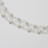 2 row small white pearl necklace by Natalie Vardey