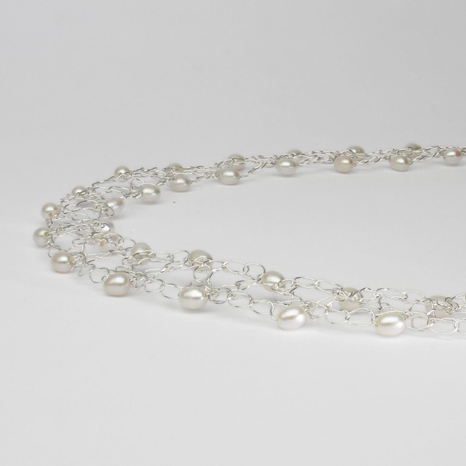 2 row small white pearl necklace by Natalie Vardey