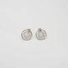 Lace circle silver studs by Natalie Vardey