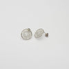 Lace circle silver studs by Natalie Vardey