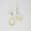 Hepworth pebble stack strung yellow silk earrings by Polished Grey