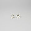 Pebble shape silver studs by Polished Grey