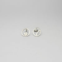 Pebble shape silver studs by Polished Grey