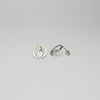 Pebble shape silver studs by Polished Grey
