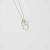 Molten pebble stack silver necklace by Polished Grey