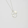 Pebble stack silver necklace by Polished Grey