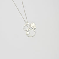 Pebble stack silver necklace by Polished Grey