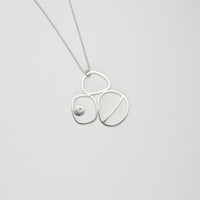 Pebble stack silver necklace by Polished Grey