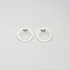 Large circle silver studs by Polished Grey