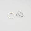 Large circle silver studs by Polished Grey