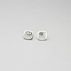 Small square silver studs by Polished Grey
