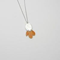 Yellow Tiddleywink pebble silver necklace by Polished Grey