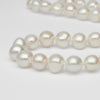 White pearl necklace with silver clasp