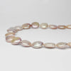 Pink coin pearl necklace with large round magnetic clasp