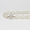 White Baroque Cultured river pearl necklace with round magnetic clasp