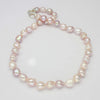 Mixed colour baroque pearl necklace with silver clasp