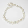 White baroque pearl necklace with silver magnetic clasp