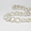 White baroque pearl necklace with silver magnetic clasp