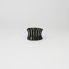 Wide black silver cuff ring by Suzie Horan