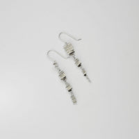 Medium silver ripple twist earrings by Suzie Horan