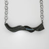 Sparkling waves necklace with opalite & decorative chain by Suzie Horan