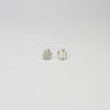 Medium oval ripple silver earrings by Suzie Horan