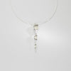 Silver long ripple twist pendant by Suzie Horan