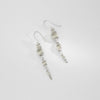 Silver long ripple twist earrings by Suzie Horan