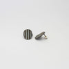 Oval ripple earrings in black silver by Suzie Horan