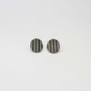 Oval ripple earrings in black silver by Suzie Horan