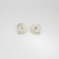 Silver ammonite earrings by Suzie Horan
