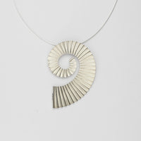 Large ammonite pendant in silver by Suzie Horan