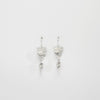 Small ripple silver hook earrings by Suzie Horan