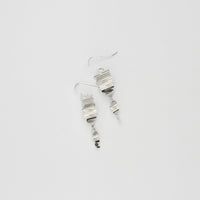 Small ripple silver hook earrings by Suzie Horan
