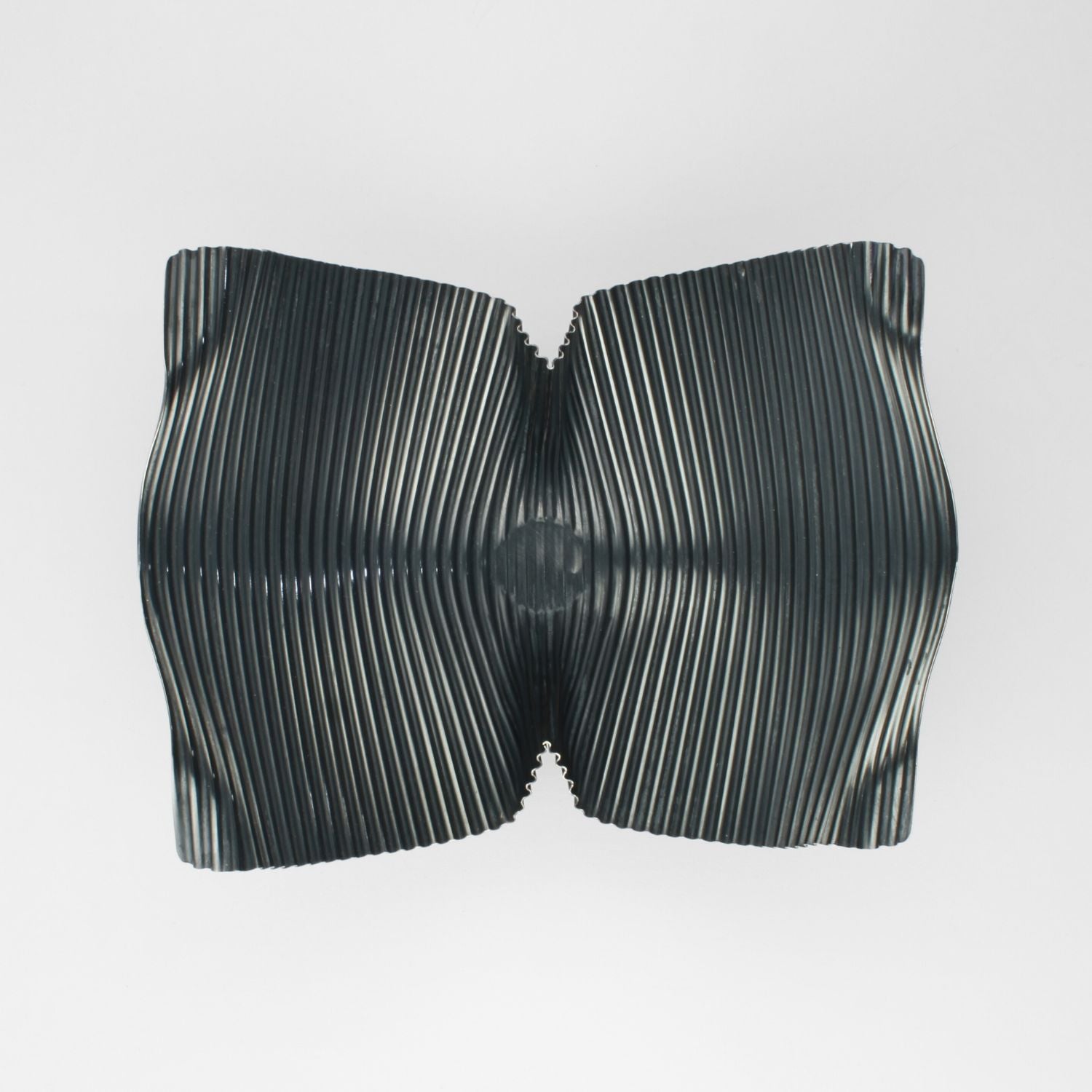 Whaletail black silver dish by Suzie Horan