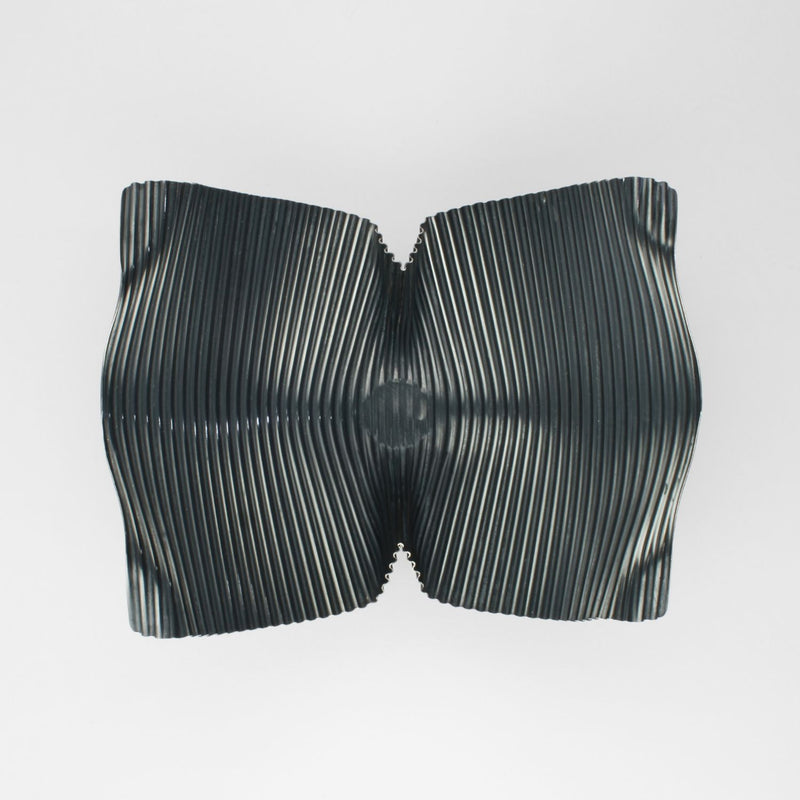 Whaletail black silver dish by Suzie Horan