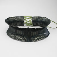 Black silver statement collar by Suzie Horan